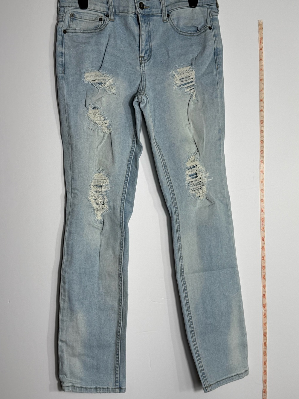 RSQ Light Blue Distressed Skinny Jeans